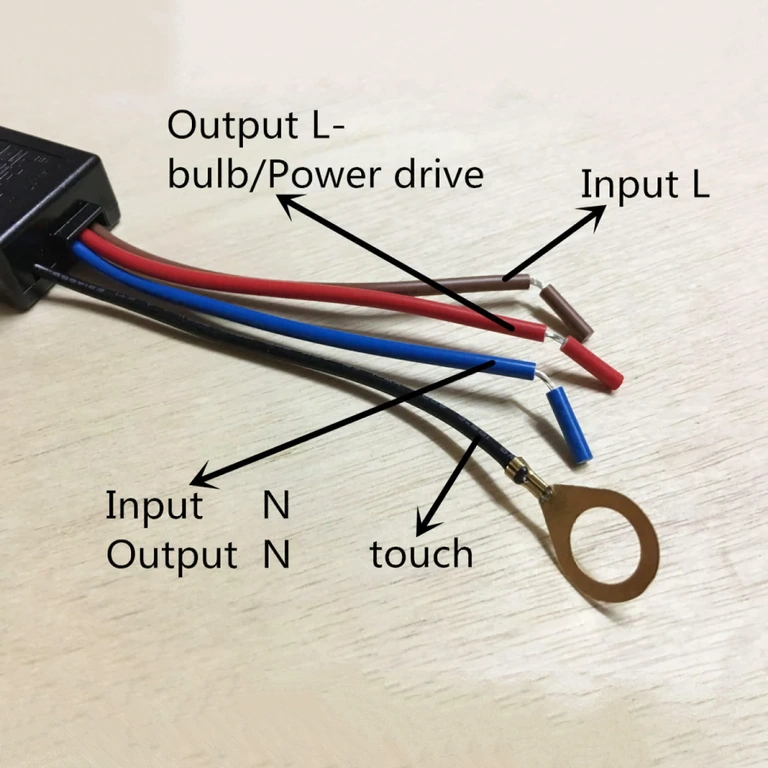 Touch dimmer 220V installation guide Instructions for mounting LD-600S touch dimmer module for LED or filament bulbs
