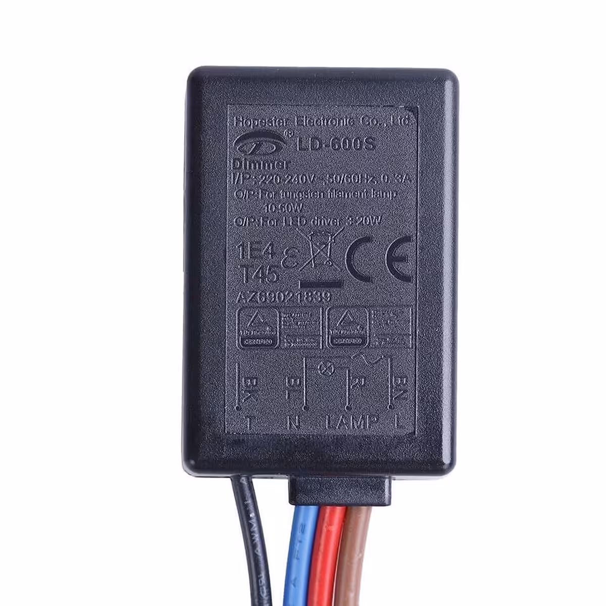 Close-up view of LD-600S dimmer module for LED or incandescent bulbs