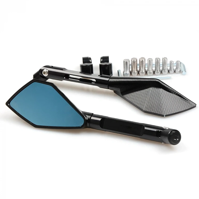 Sport mirrors for Yamaha, Honda, Suzuki, BMW, etc. Compatible with Honda, Kawasaki, Suzuki, Yamaha, BMW, Ducati, KTM