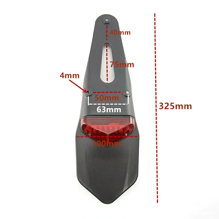 Universal motorcycle LED rear light Universal LED rear light, ideal for motorcycles and electric bikes