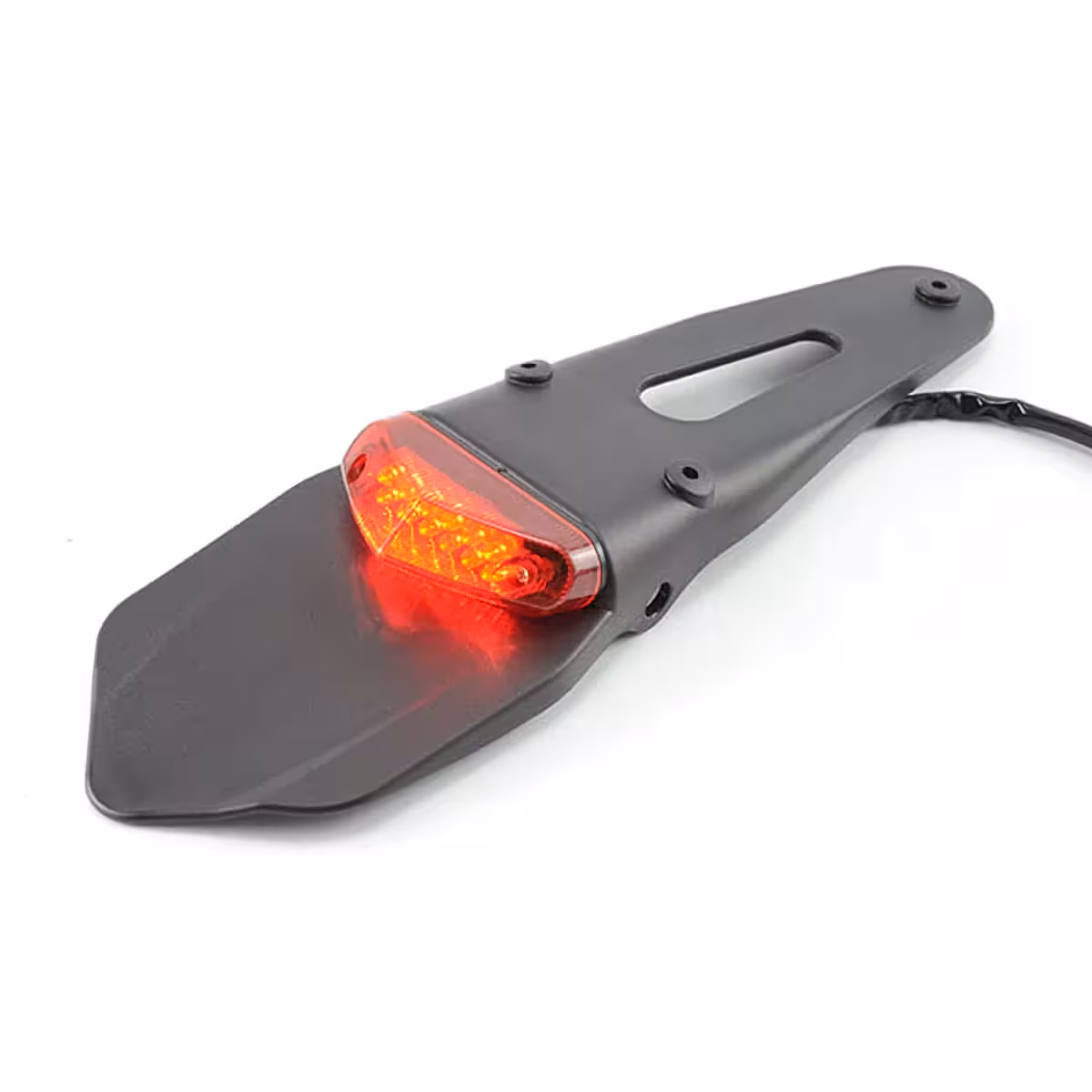 Rear fender with integrated brake function for motorcycle