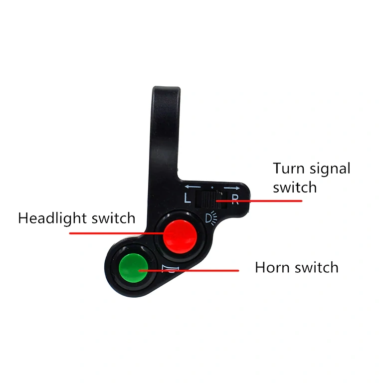 Multifunction motorcycle handlebar switch Switch with turn signals, lights, and horn for motorcycle handlebar