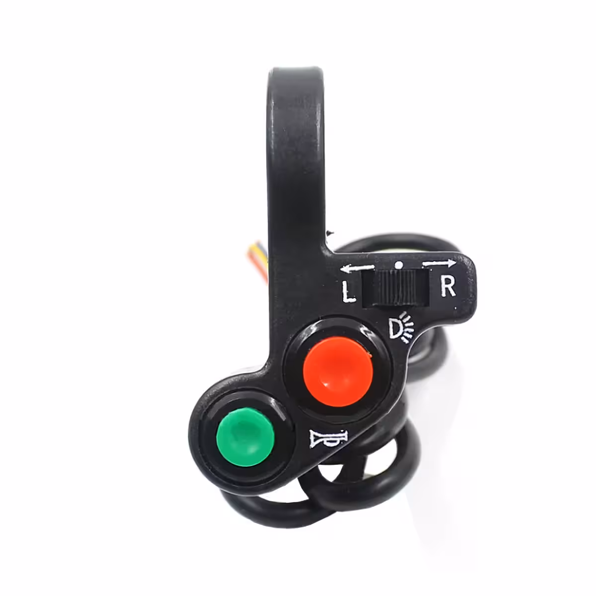 Button for turning on lights on motorcycle, bike, scooters