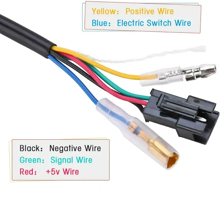 Wiring diagram for proper installation of throttle with voltage display