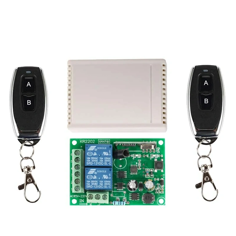 Double wireless switch for automation 2-relay module with 433MHz frequency, ideal for DIY projects