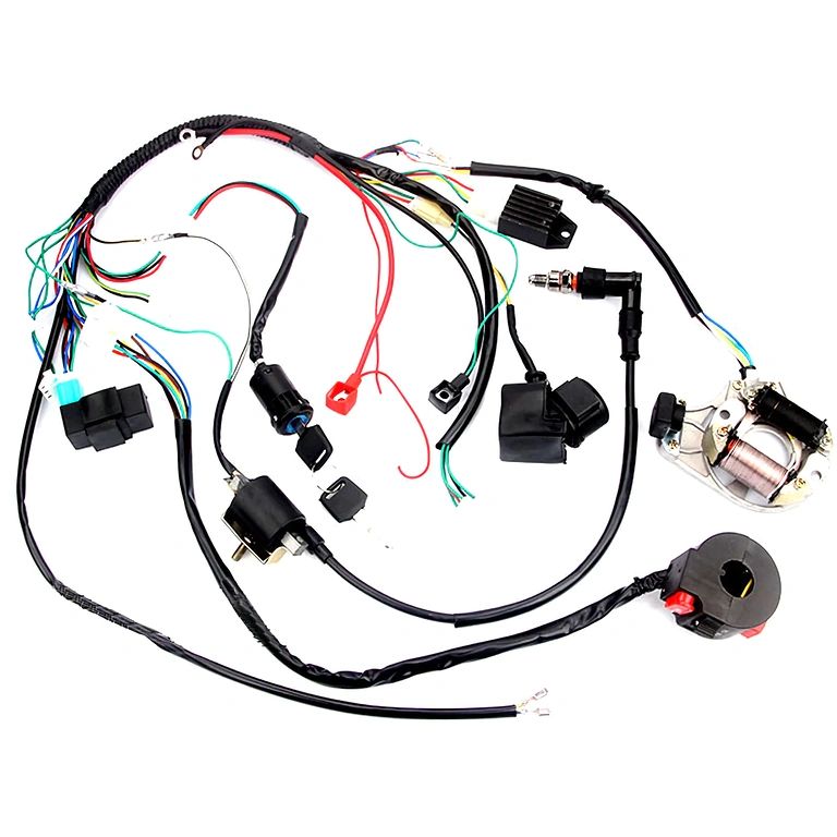 Complete set of ATV electrical parts: CDI, coil, relay, regulator, ignition switch