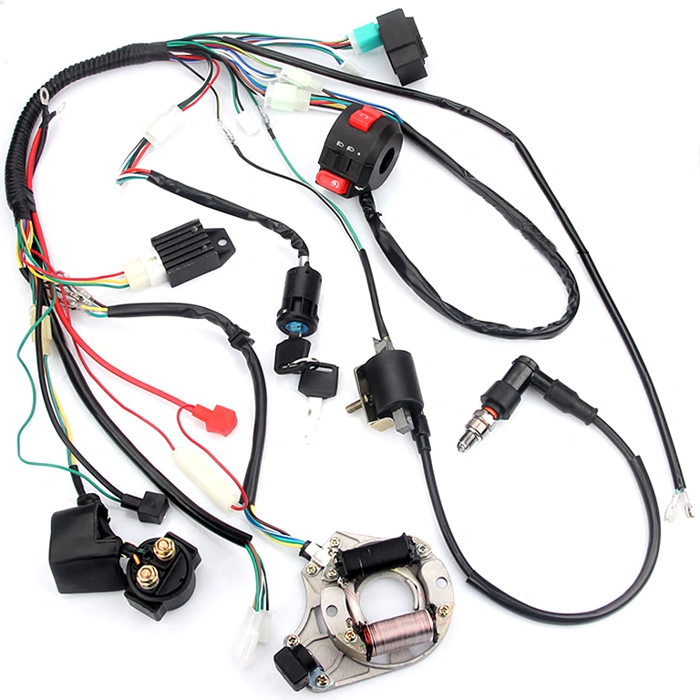 Complete wiring for ATV 50cc, 70cc, 90cc, 107cc, 110cc, 125cc – quick installation