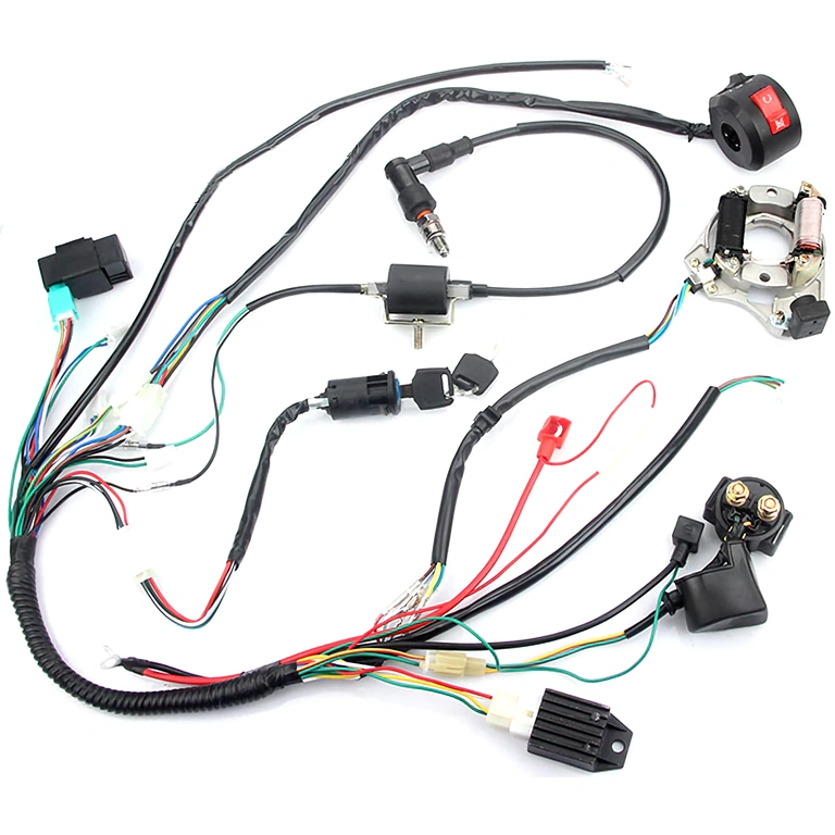 ATV wiring compatible with 2- and 4-stroke engines with 5-pin CDI