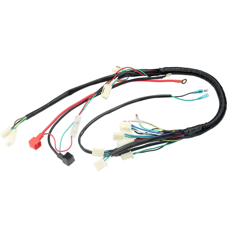 ATV 125cc electrical wiring with connectors and plugs Complete wiring system for ATV 125cc