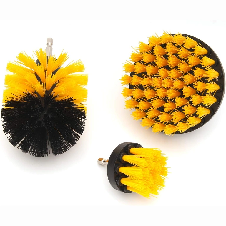 Rotary brush kit for drill Rotating drill cleaning brushes – durable plastic