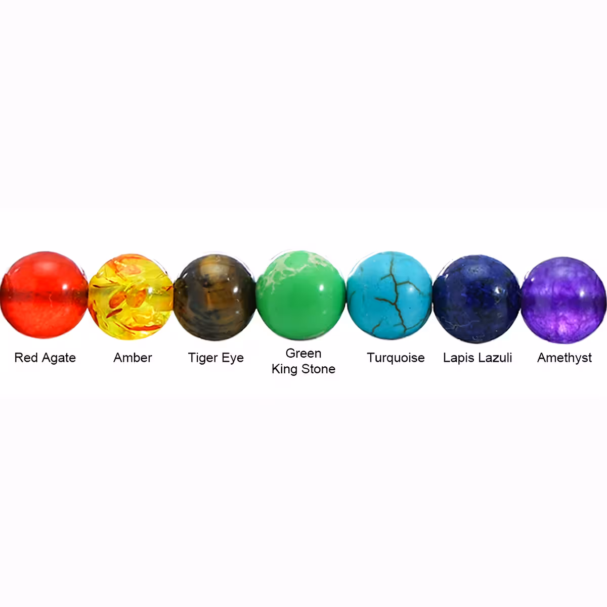 Balancing jewelry with 7 semi-precious stones, ideal for energy therapy