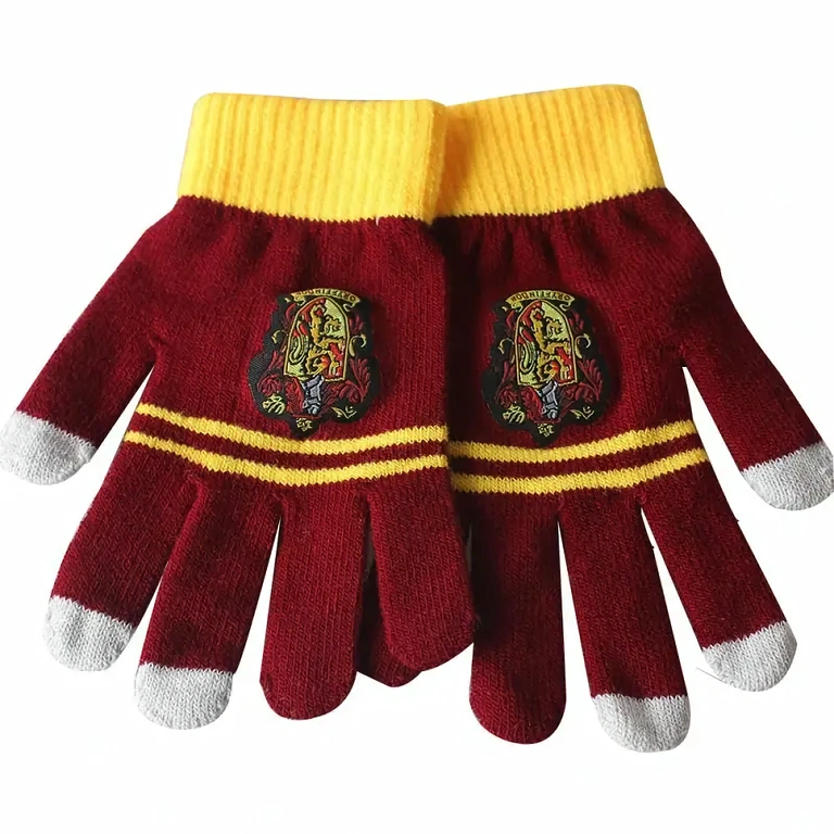 Harry Potter Gryffindor-style gloves for kids and adults, perfect for cold season