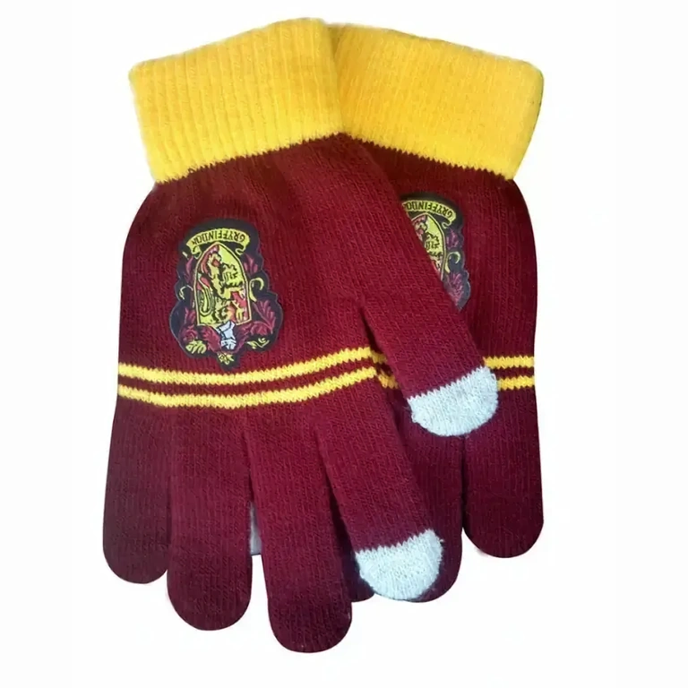 Warm Hogwarts-inspired gloves, ideal for winter and touchscreen use