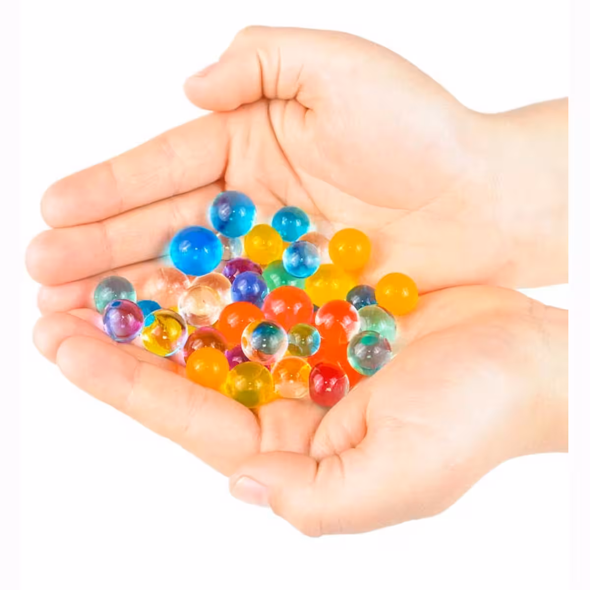 Hydrophilic beads that expand in water for decor and DIY projects