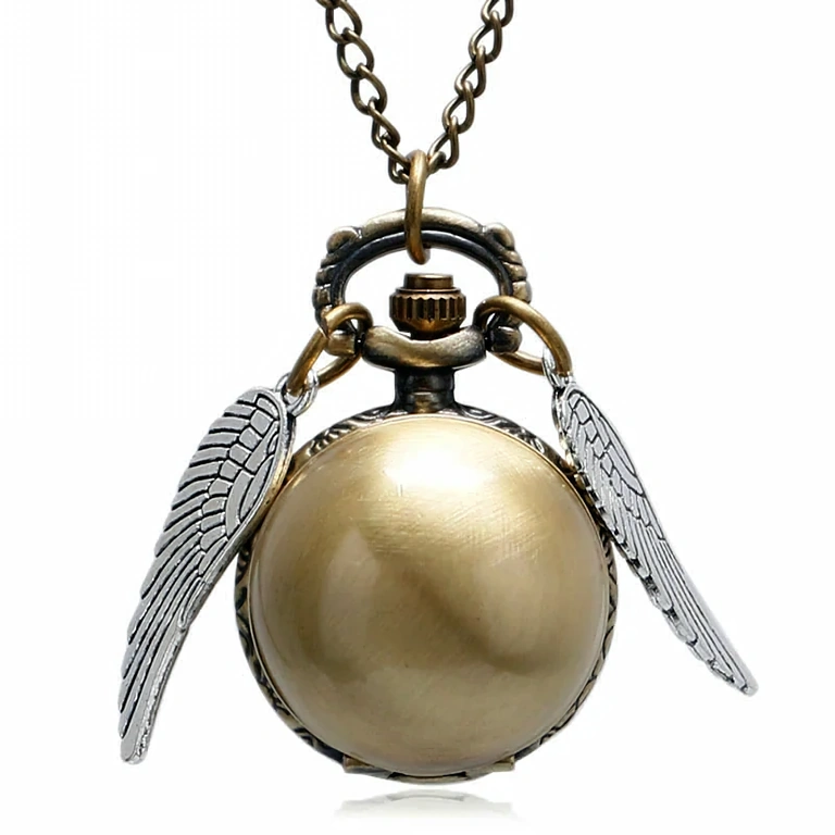 Pocket watch with Snitch design, close-up photo