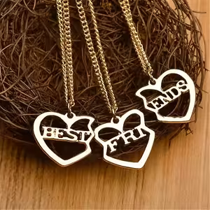 Set of 3 BFF Necklaces for Kids – 3-in-1 Best Friends Forever Chain