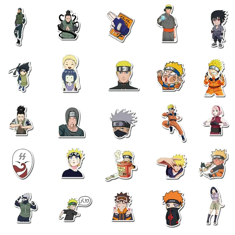 Set of Naruto stickers, water- and UV-resistant