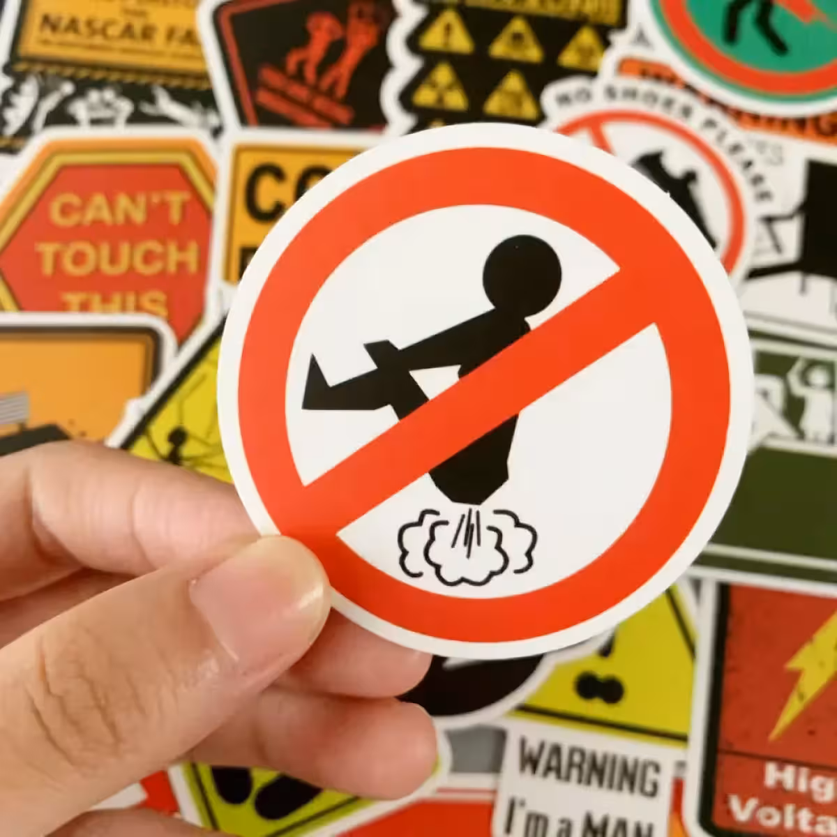 Funny sticker set for skateboard or electric scooters