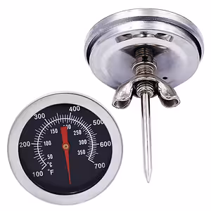 Professional BBQ Meat Thermometer – Oven, Grill, Smoker, Stainless Steel Analog 0-350°C