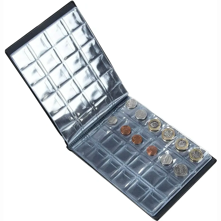 Book-style album with 240 coin slots