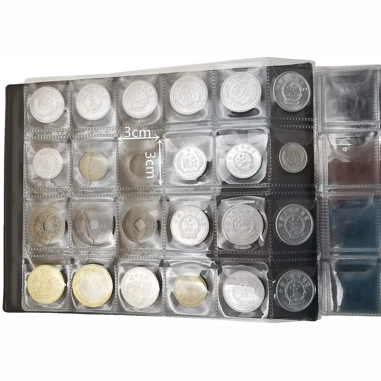 Coin organizer, large capacity, 10 pages