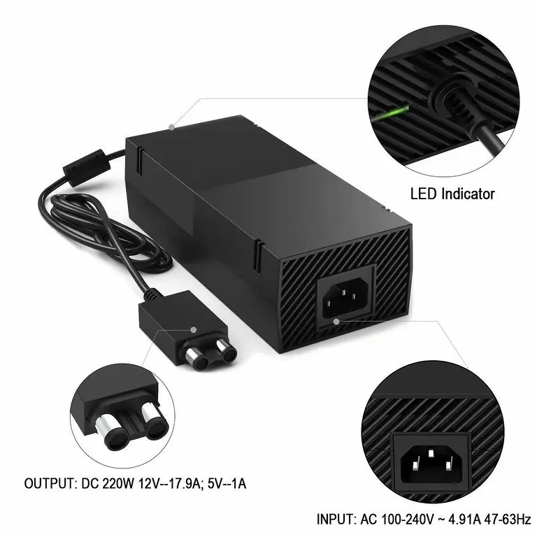 Xbox ONE compatible power supply – brick type Ideal replacement for old Xbox ONE power supply