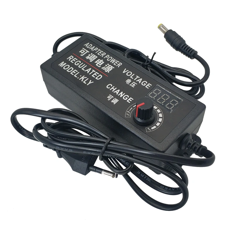 DC adapter with fine voltage adjustment for LED strips and projects