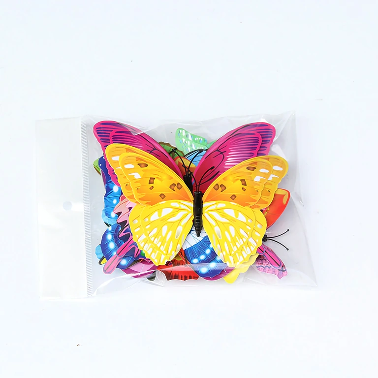 Decorative 3D butterflies, magnet and adhesive strips included