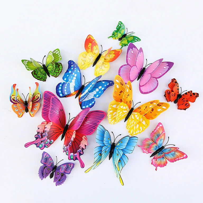3D butterflies for interior design – ideal for bedroom, kitchen, bathroom, or office