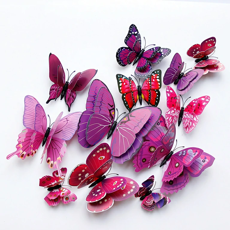 3D butterfly set with movable wings – natural effect and elegant look
