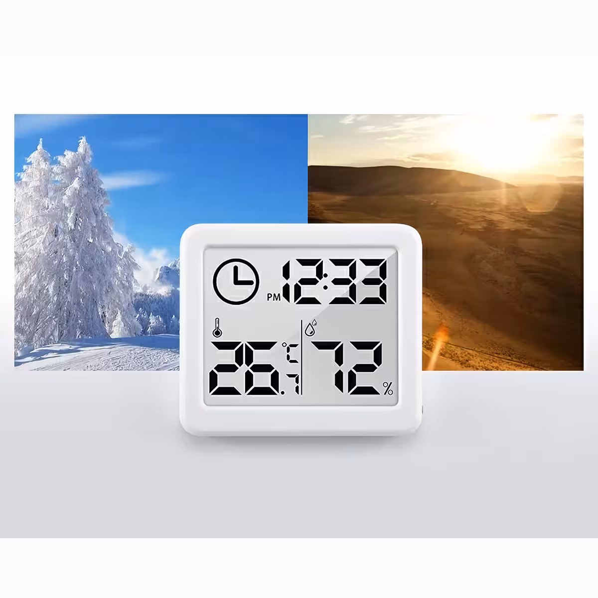 White digital sensor for measuring humidity and temperature