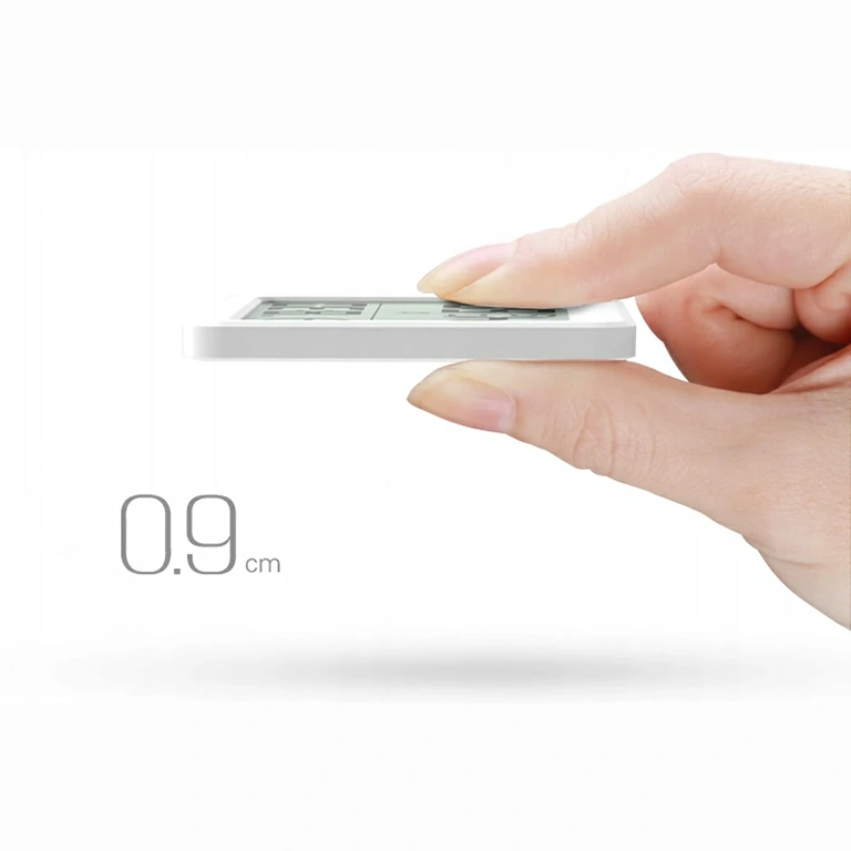 Slim digital room humidity monitor Slim digital device for indoor humidity monitoring