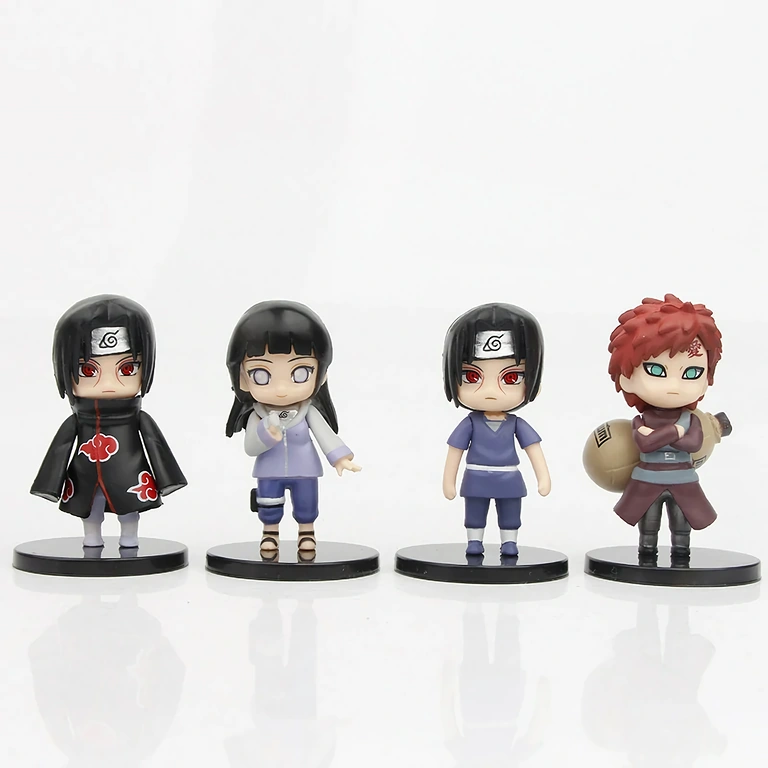 Mini Naruto figurines for decor or collection Decorative Naruto Shippuden set with small figurines for display and desk