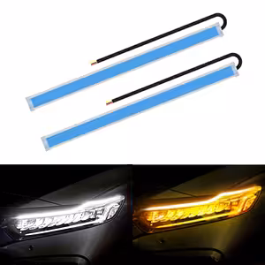 Daytime Running Lights DRL LED Strip with Dynamic Sequential LED Flow – Set of 2 Flexible 60cm Strips, IP65 Resistant