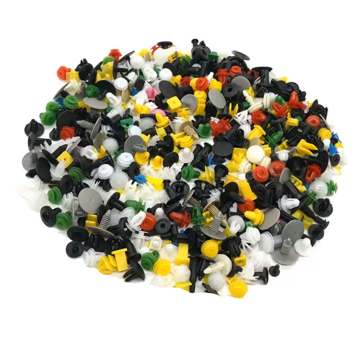 Plastic auto clip for quick mounting on body, interior, or roof