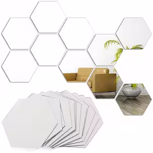 Set of Hexagonal Decorative Wall Mirrors – Acrylic Hexagon Mirror for Modern Wall Design