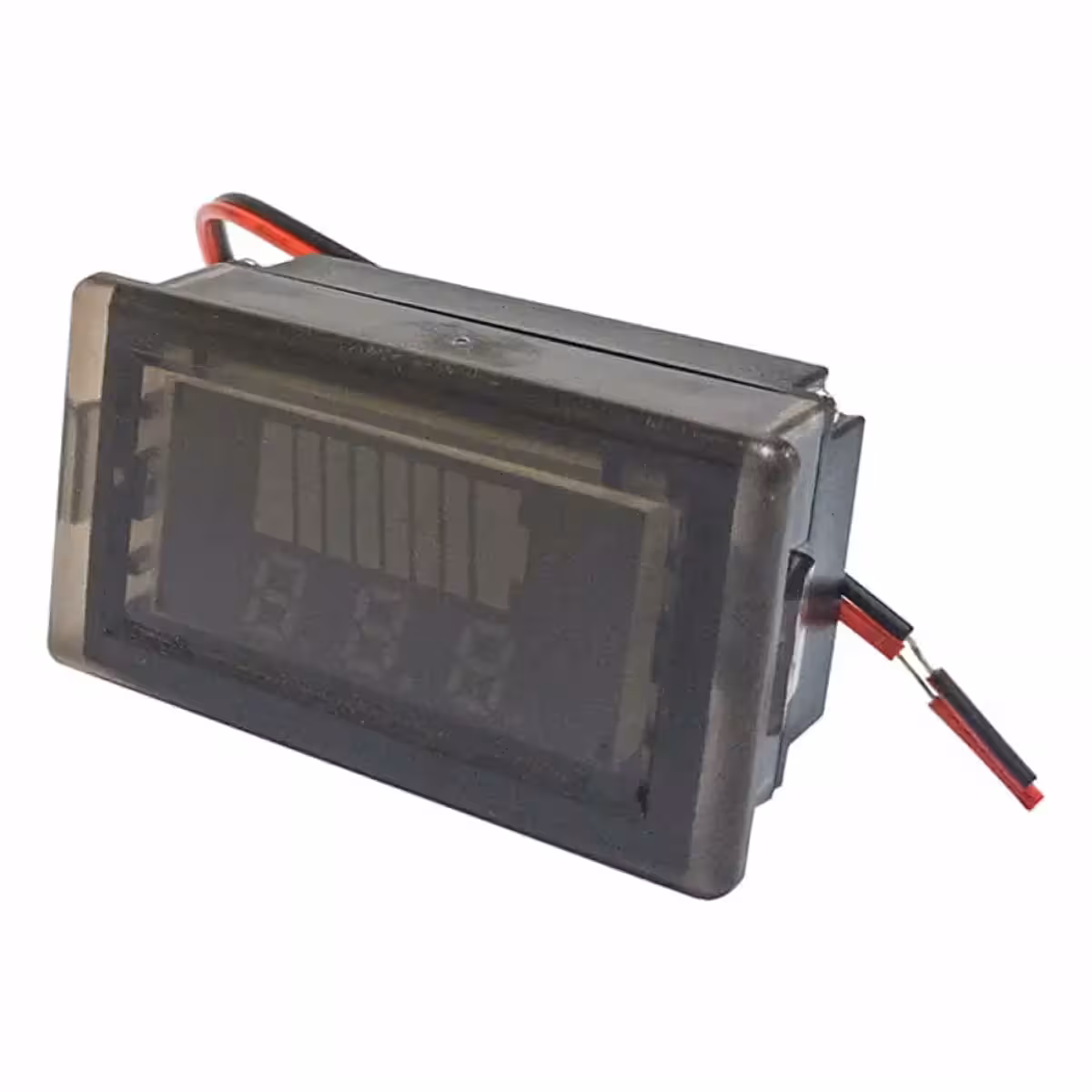 Blue LED display for quick battery level check