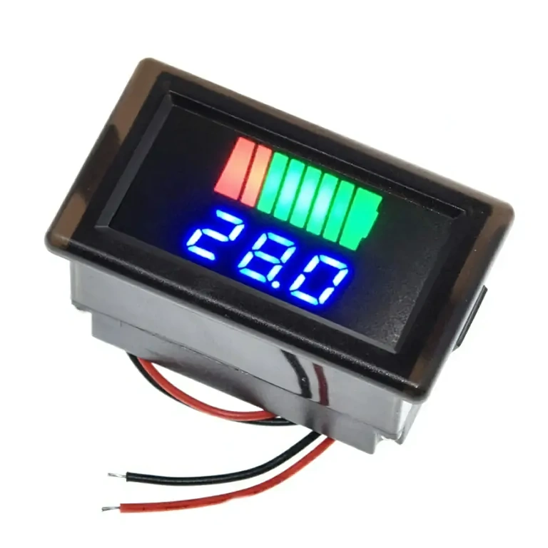 Universal 12V-72V battery level LED indicator LED display for checking battery level of car, scooter, bike, or tractor