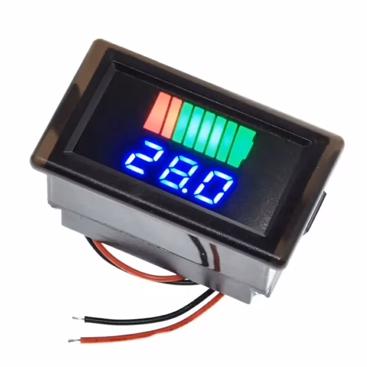 LED display for checking battery level of car, scooter, bike, or tractor