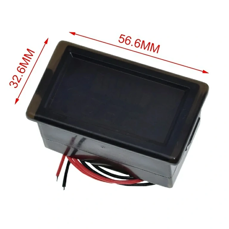 Waterproof voltmeter for batteries 12V-72V Auto, motorcycle, bike, scooter voltage indicator – waterproof and compact