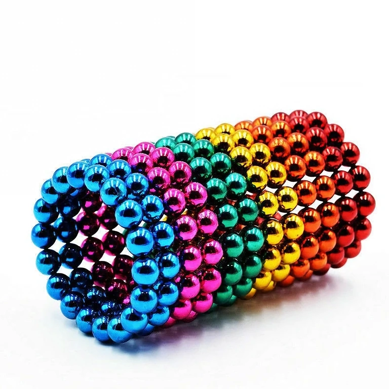 Complete set of colored magnetic balls for creative constructions and relaxation