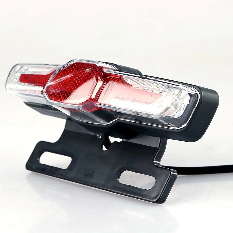 Rear light with left/right turn signals, position, and brake for scooters