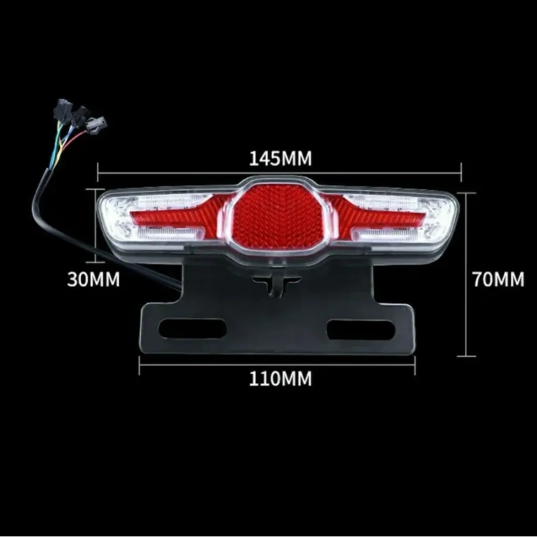 Rear wired lamp – left/right signal, position, and brake for electric bikes