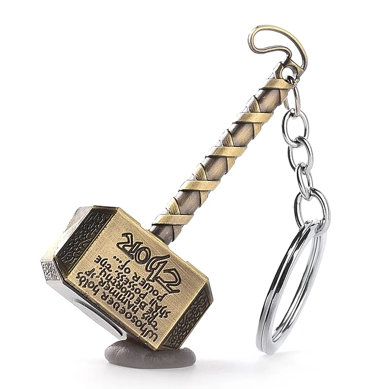 Marvel Thor hammer keychain Marvel keychain with Thor hammer replica, ideal for fans and collectors