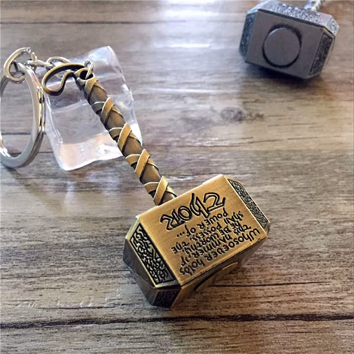 Thor hammer replica keychain – fine details, 8 cm length