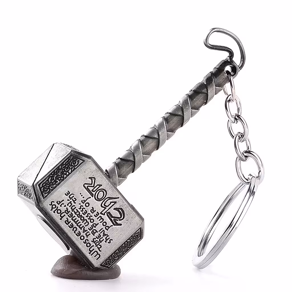 Thor Hammer Keychain – Mjolnir Pendant, Legendary Thunder God Hammer