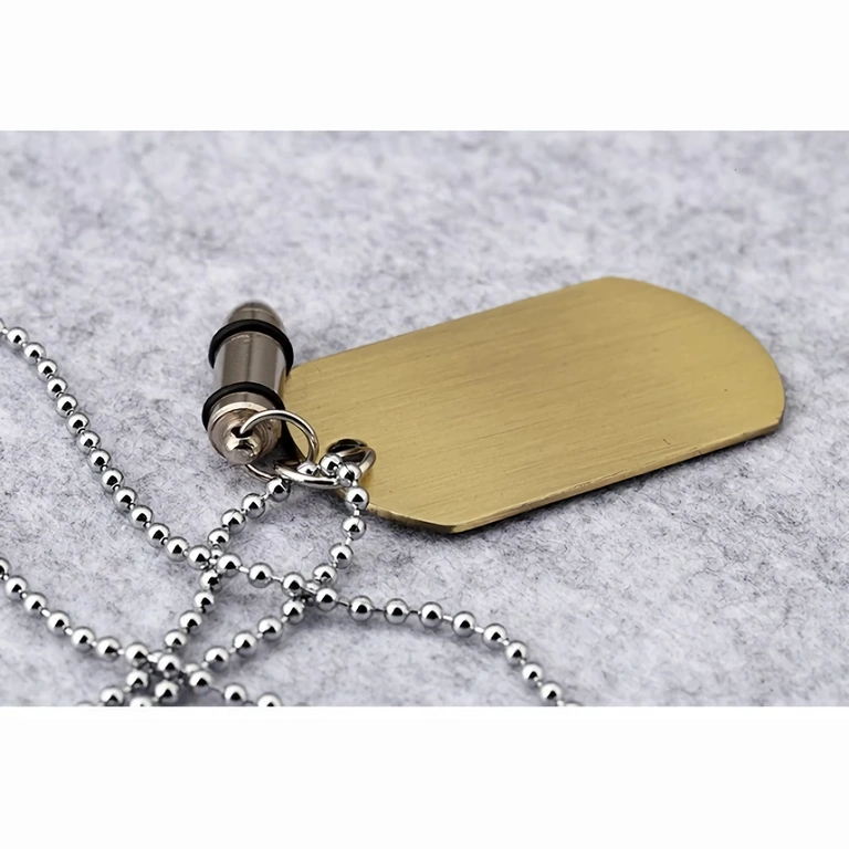 Men’s accessory set with army chain, dog tag, and bullet pendant