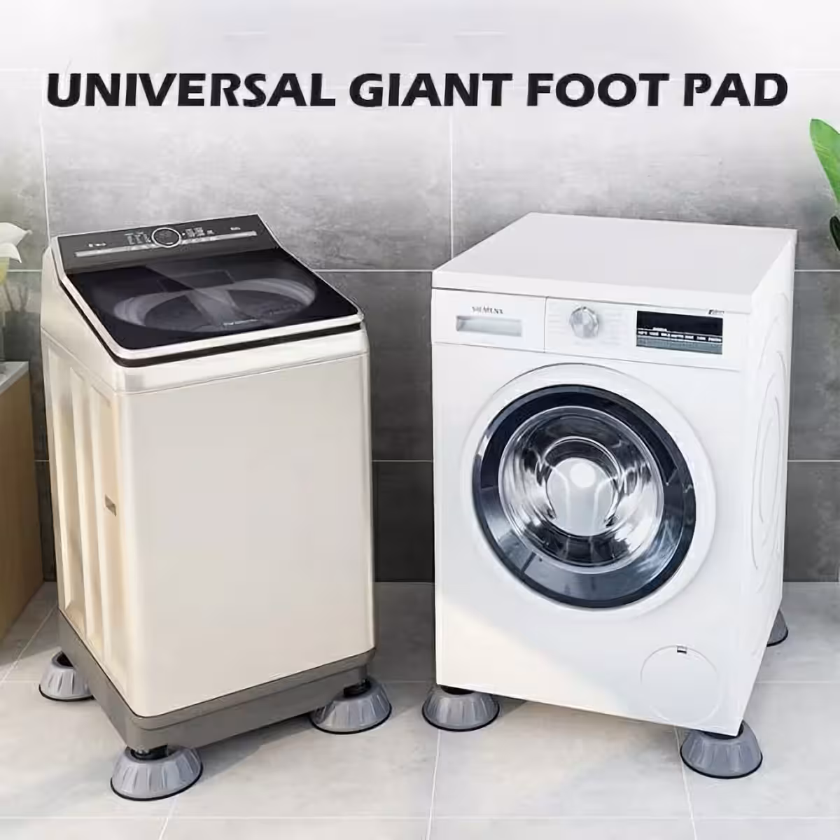 Gray rubber support to reduce dryer vibrations