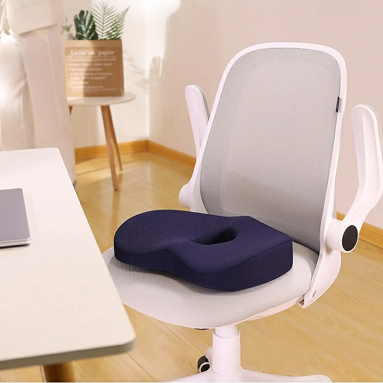 Anti-decubitus cushion for office chairs, increases comfort