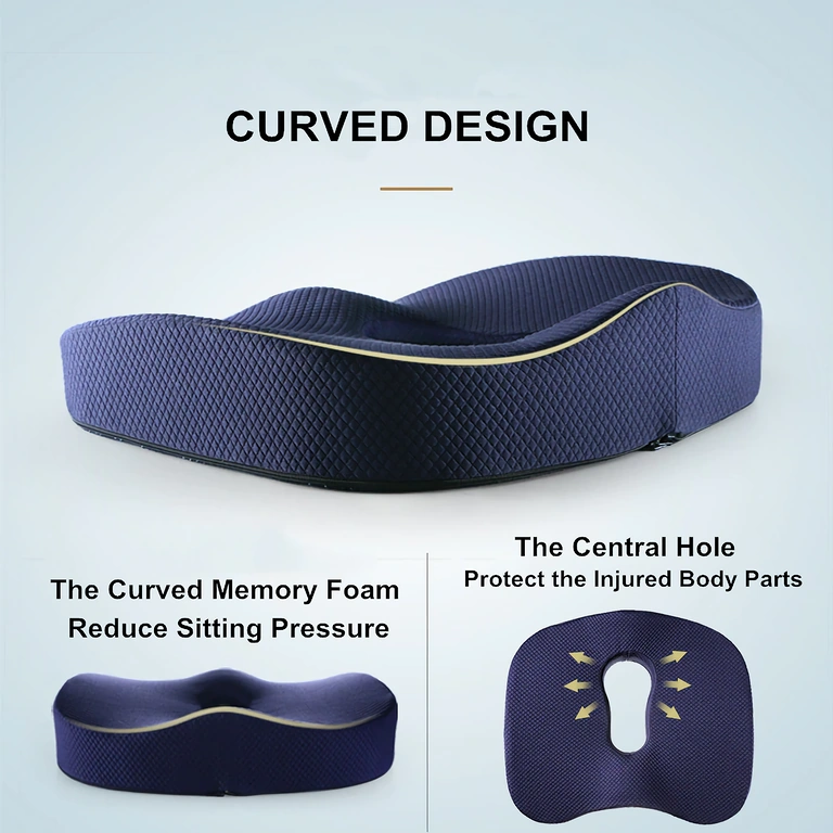 Donut cushion for reducing lower back pain